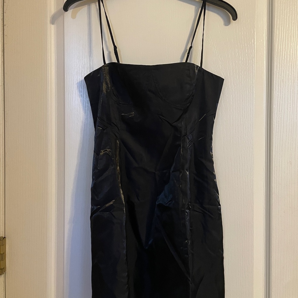 Danielle Bernstein Black Mini Dress Spaghetti Strap Sleeveless 0 NEW‎ LBD Party